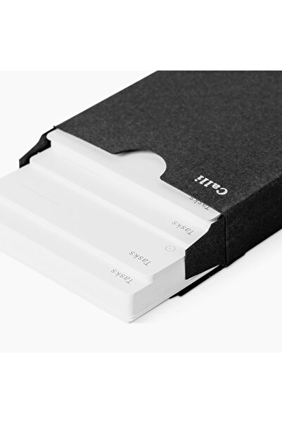 VipDeluXe Walnut wood to-do list holder - starter set (Card pack 50 pcs)