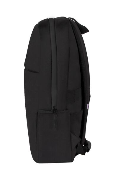 D'VERS Rucsac negru compatibil de 15,6-16,1-16,9 inchi cu detaliu de fermoar rezistent la apă