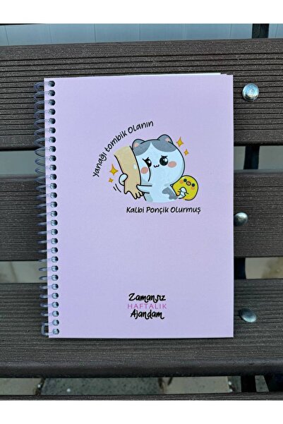 mcolor Zamansız Haftalık Stickerlı, Resimli, Renkli Spiralli Sert Kapak Ajanda