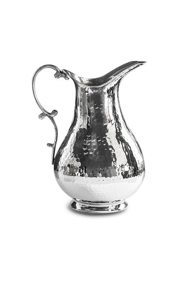 ANTEPSEPETİ Hammer Patterned Silver Plated Copper Jug