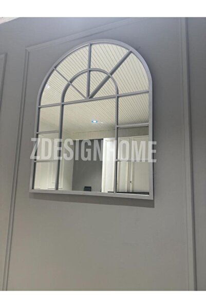 zdesignhome 80x100 cm Gümüş Duvar Aynası – Modern Tasarım, Metal Çerçeveli