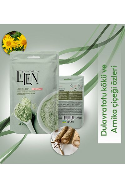 ELEN COSMETİCS Green Clay Mask 40Gr