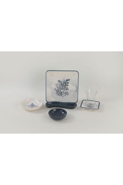 Keramika 26 Piece Square Breakfast Set for 6 People