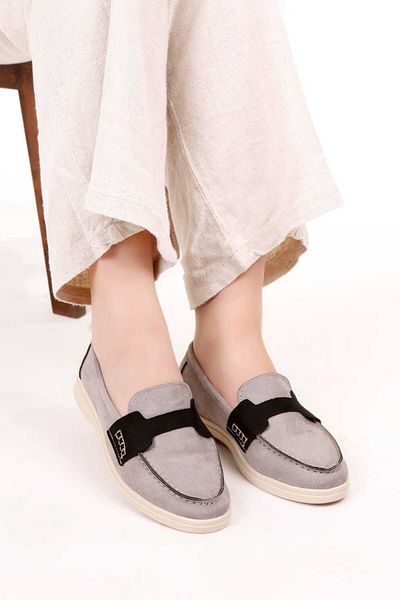 Eray Women's Comfortable Light Soft Suede Loafer Ballerina Shoes