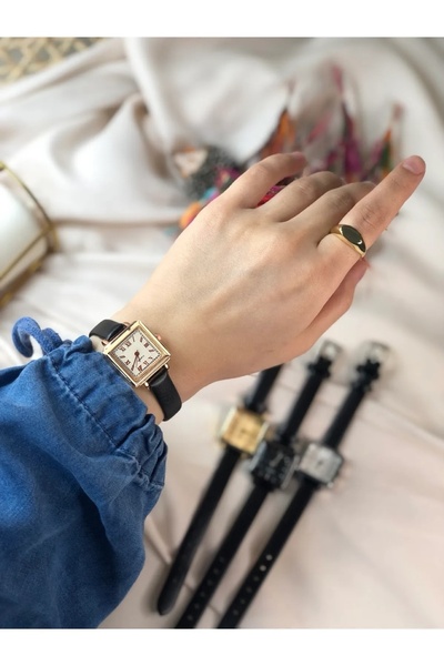wesscollection Minimal Kare Roma Rakamlı Kadın Kol Saati - Rose