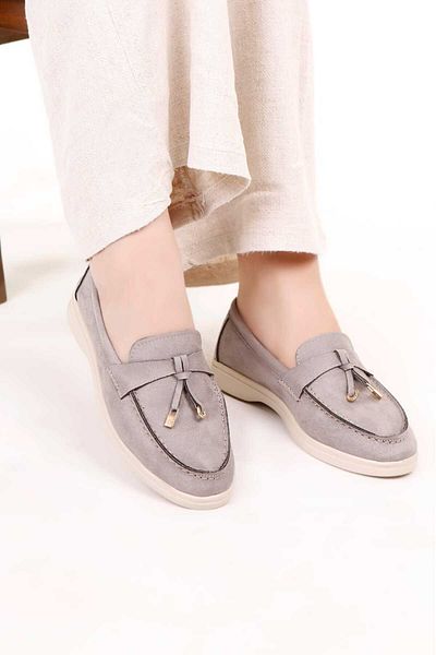 Gray new arrivals ballerina flats