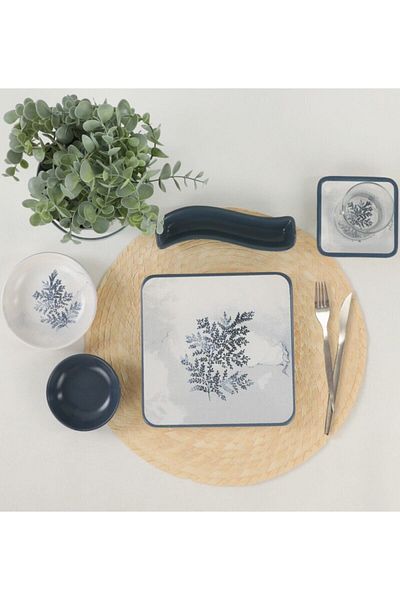 Keramika 26 Piece Square Breakfast Set for 6 People