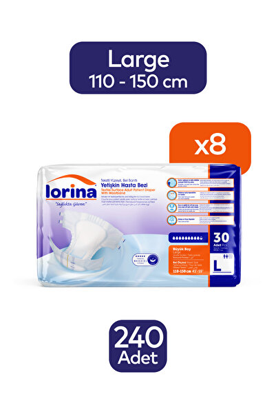 LORİNA Bel Bantlı L 30’lu 8 Paket 240 Adet