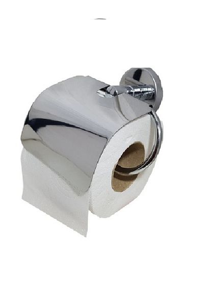 bym yapı Chrome Toilet Paper Holder with Lid WC Bead Holder Chrome Napkin Holder
