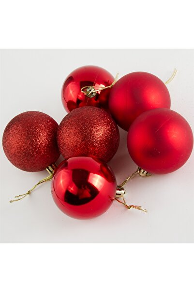 mymodahome Ornament pentru brad de Crăciun - 6 bile Cici, 6 cm