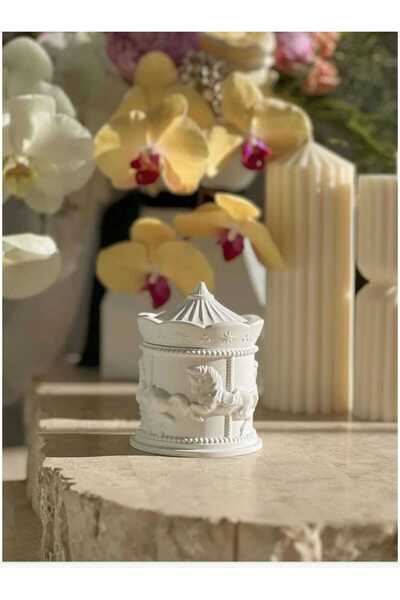 Mandalin Store Figured Musical Box with Concrete Lid - Bowl