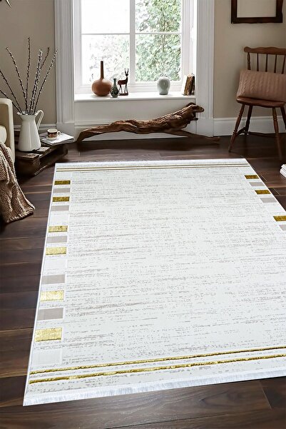 Kervansaray Home Aura Krem Modern Oturma Odası Ve Salon Halısı (5126)