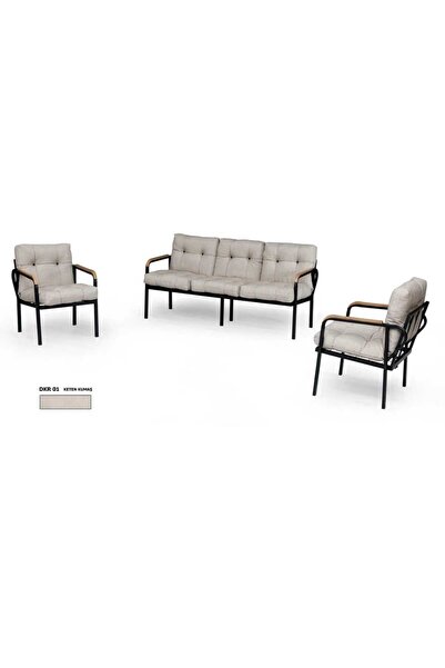 MOBİMİX Zen 3 1 1 Pofuduk Balkon Takımı, Bahçe Mobilyası, Çay Seti, Kafe Otur...