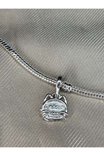 asaf Sallantılı kedi charm | gümüş kaplama