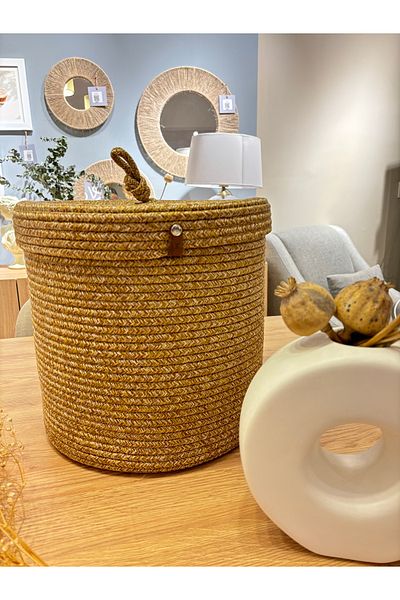 MaVaux Organizator Victor Dimensiune Mare 36x40 - Coș multifuncțional cu capac și ghiveci