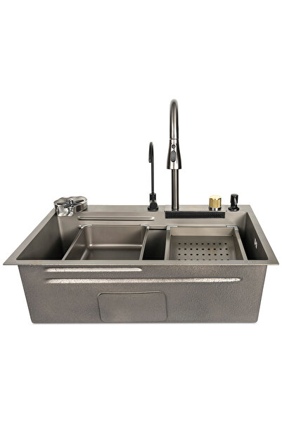 Genel Markalar Paslanmaz Çelik SUS304 Teknolojik Akıllı Şalale Evye Seti 75x4...