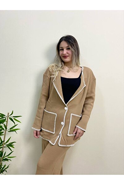 HARMONY GLOBAL Ženski Pinterest kardigan i pantalone, set pletenog odjevnog p...