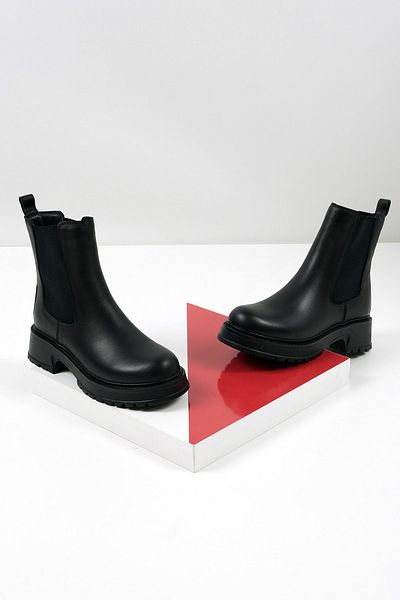 Bulls & Gulls Genuine Leather Rubber Sole Women's Chelsea Boots