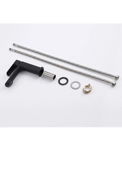 İSAOĞLU YAPI Black Sink Faucet Matte Black Sink Faucet Modern Design Bathroom Faucet