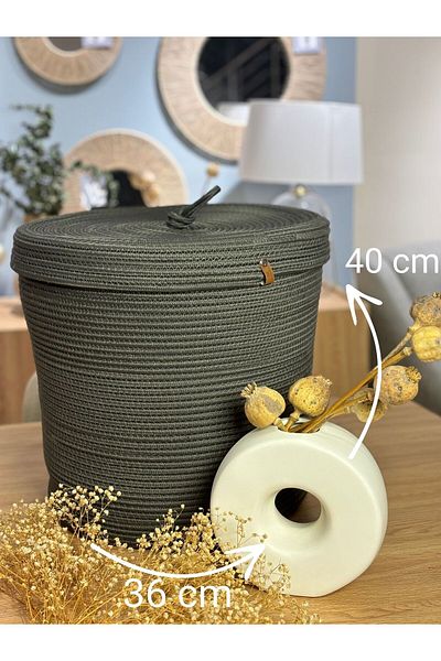 MaVaux Organizator Victor Dimensiune Mare 36x40 - Coș multifuncțional cu capac și ghiveci
