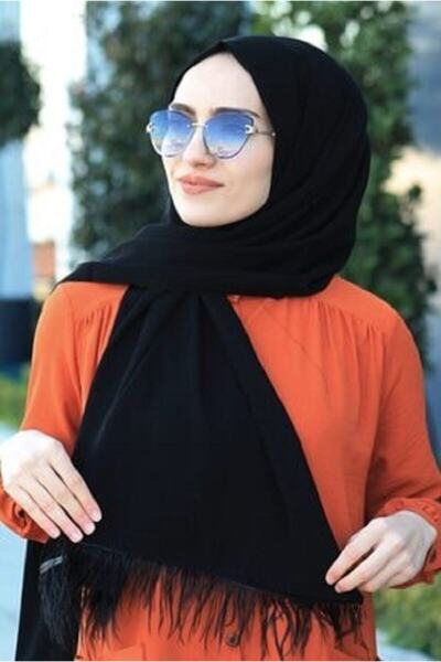 ALLURİNG THE BETTER ONE Women's Feathered Medina Shawls