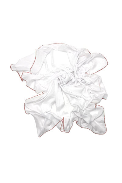 nazipek Pamuklu Büyük Boy Oyalı Namazlık Tülbent Yüksek Kalite 110x110cm Eşar...