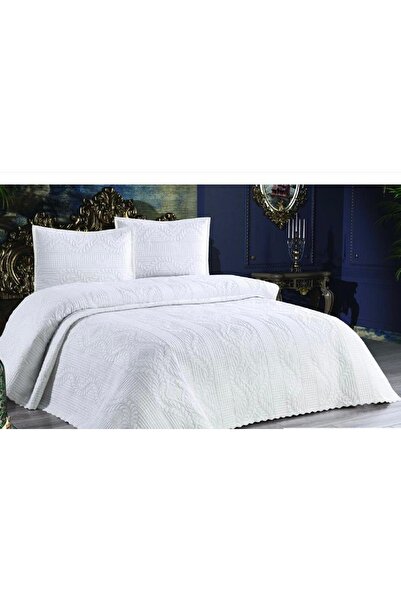 GENÇEV HOME COLLECTİONS Mikrofiber Yatak Örtüsü Seti Fildişi Yatak Örtüsü 250 X 260 cm