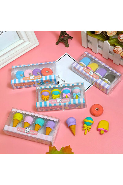 SANRIO Kawaii Mini Lollipop, Ice Cream, Popsicle Donut Rubber Pencil Eraser (1 Piece)