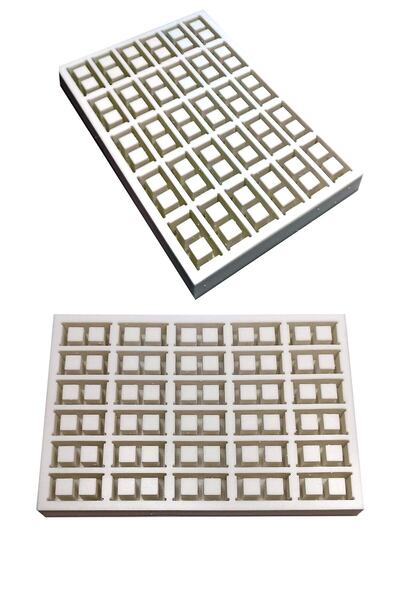 Nana Minyatür Inşaat Maketleri Için Büyük Boy Iki Delikli Bims Tuğla Silikon Kalıp (3*1,5*1,5CM)