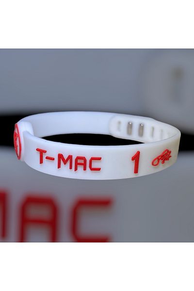 PurpleJam T-mac Tracy Mcgrady Adjustable White Basketball Bracelet
