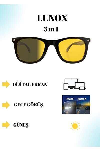 LUNOX Photochromic 3in1 Sports Series (Sun-Blue Light Protection-Antifar) Glasses