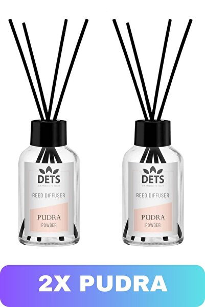 Dets 2 Li Pudra Çubuklu Oda Kokusu Uçucu Yağ Ortam Kokusu Banyo Kokusu Parfümü Dolap Koku 2x50ml