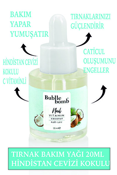 Tırnak Bakım Yağı 20ml Coconut Hindistan Cevizi Kokulu