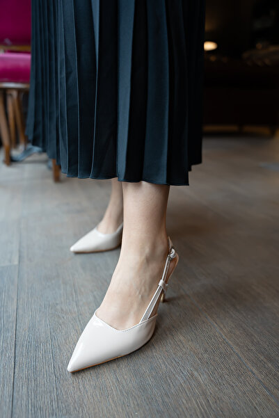 LAMİNTA Λεπτομερή γυναικεία παπούτσια με τακούνι Merci Nude Buckle