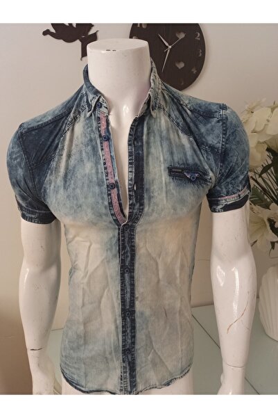 GGMM Erkek Lıkralı Spor Kot Gömlek Tansel Kumaş