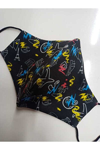 SütreTasarım Çift Katmanlı %100 Pamuklu Kumaştan Yıkanabilir Yüz Maskesi