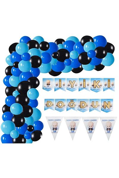 Partimarka Boss Baby Balloon Chain Decoration Set
