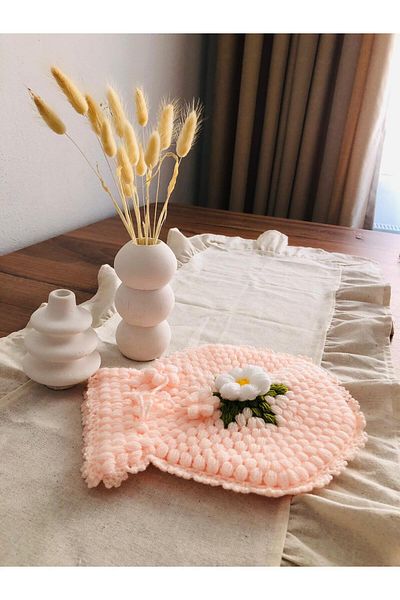 ONTİC Dowry Hand Knitted Groom Bundle Bridal Dowry Gift Plump Bowknot Bath Loofah