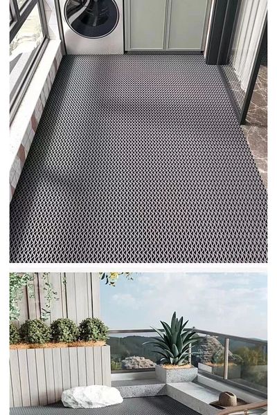 Blue Home NEW Bathroom Shower Pool Chain Mat Mat Anti-Slip PVC Mat / GRAY / SIZE: 90 cm x 1 MT
