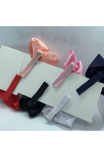 Lika مجموعة مشبك فيونكة فردية متوسطة الحجم من Grosgrain
