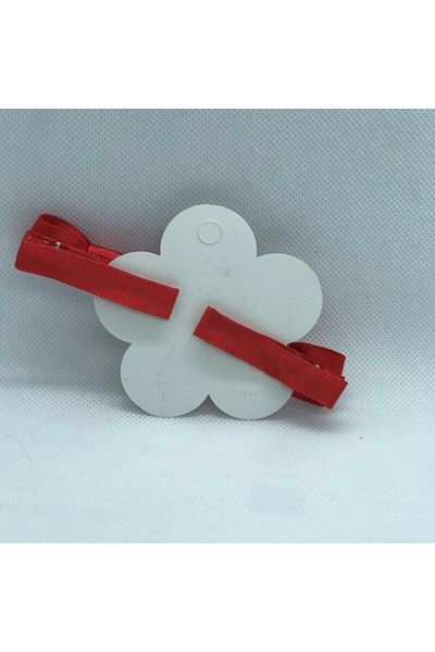 Lika 3 Grosgrain Double Mini Bow Baby Buckle Red