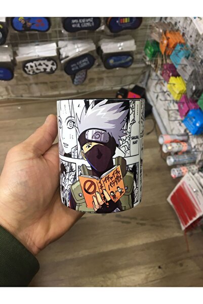 Genel Markalar ANİME NARUTO & KAKASHİ BASKILI İÇİ SAPI SİYAH KUPA BARDAK