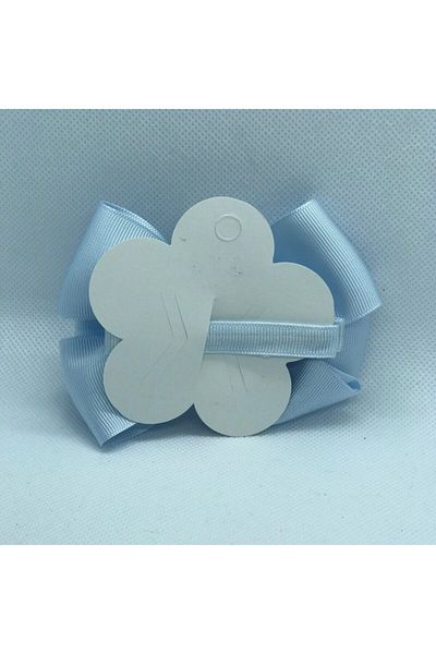Lika إبزيم ملفوف بثلاثة أقواس من Grosgrain باللون الأزرق الفاتح