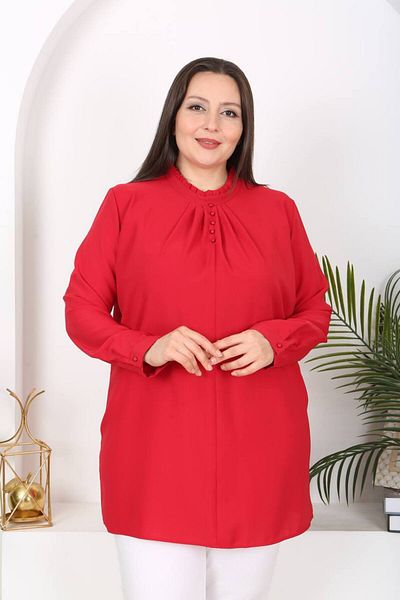 Sum DOMINANT COLLAR RUFFLE BUTTONED TUNIC