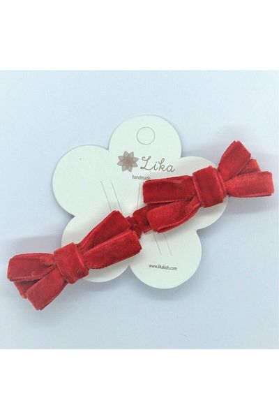 Lika 20 Sparkling Velvet Double Bow Buckle