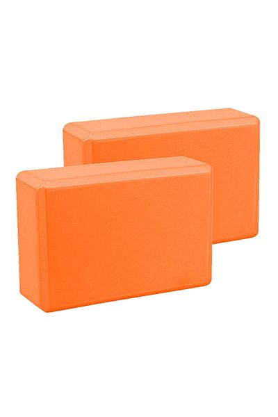 Jet Double Yoga Block 2 Pieces Eva Yoga Block 2 Li Yoga Block Yoga Posture Support Foam Orange