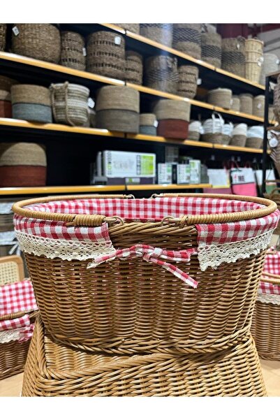 Genel Markalar Oval Ikonik Hasır Piknik Sepeti