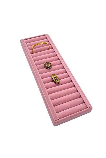 Zeyn Dekor Βάση στήριξης με ρολό και δαχτυλίδια, ροζ