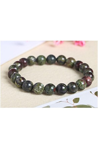 PİRAMİGO Doğal Taş Ejderha Kanı Unakit Kadın Erkek Çakra Bileklik