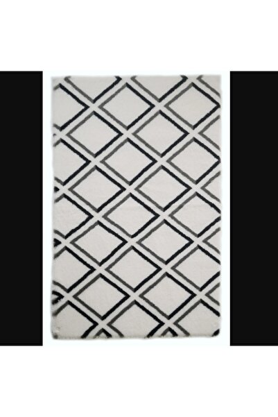 Prizma Home Marble Banyo Beyaz Halı Kareli 75x110cm Yıkanabilir Kaymaz Taban ...